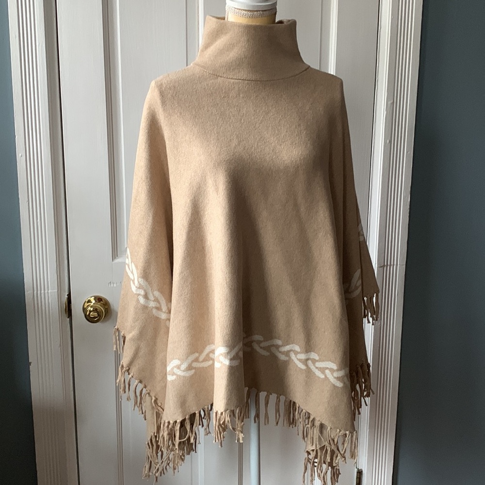 COPY - J McLaughlin Garnet Poncho in Link NWOT One Size